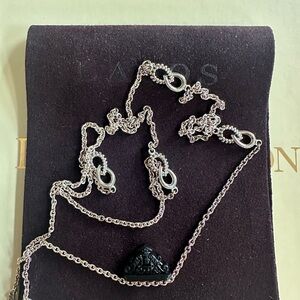 LAGOS Sterling Silver Signature Caviar Fluted Station Necklace, 32"